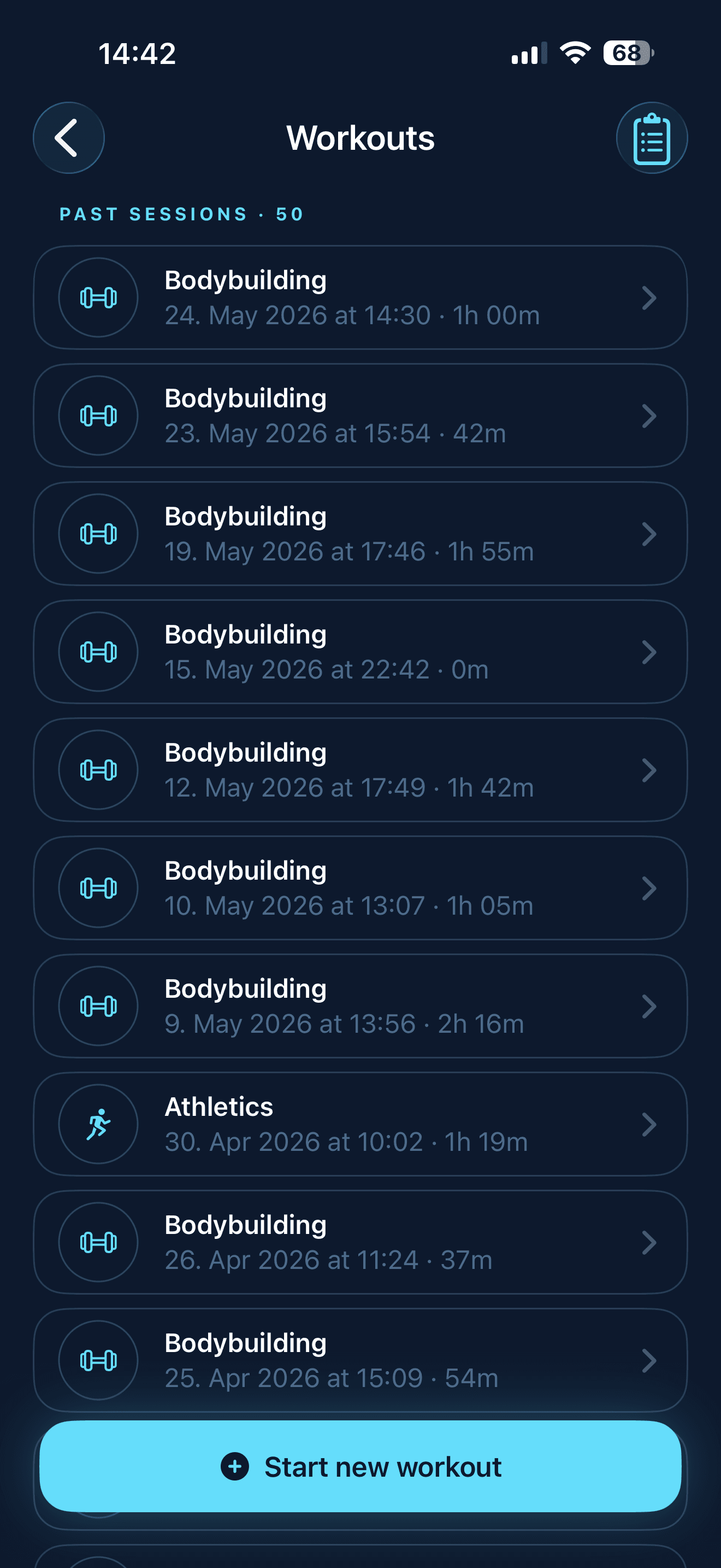 Thalos app — Training mit Feedback